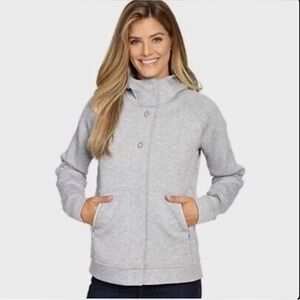 The North Face Small Light Grey 3D Snap Hoodie
